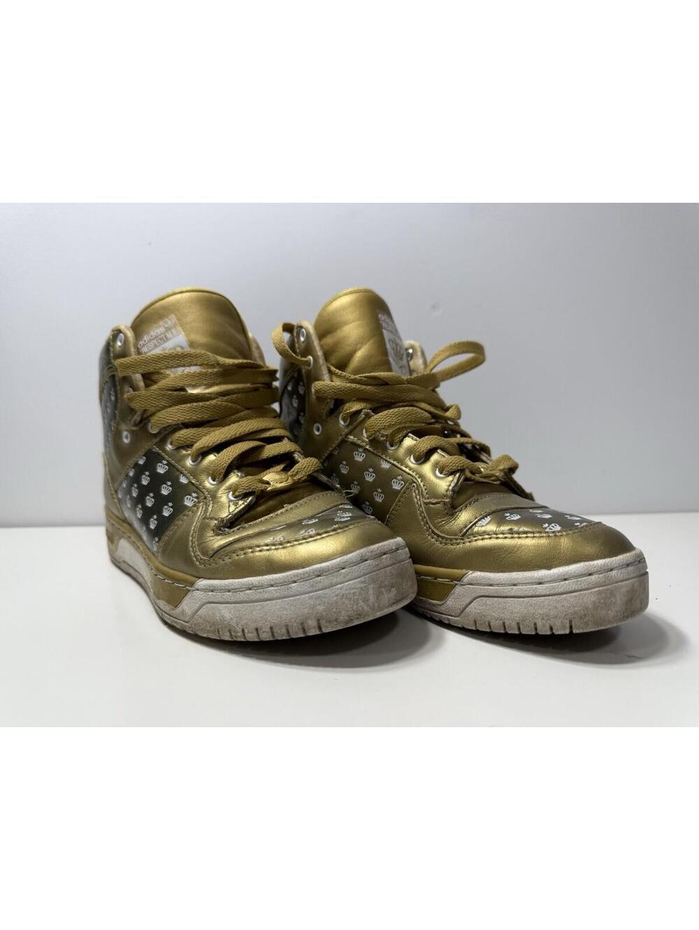 Adidas Missy Elliot Respect Me Size 5 Trainers High Tops Boots Gold Vgcon